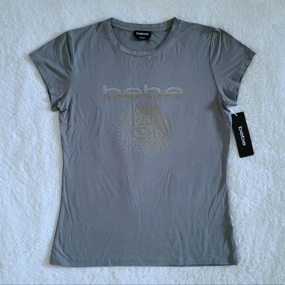 bebe Misty Olive🫒 Colored Top with Rhinestones💎 - NWT